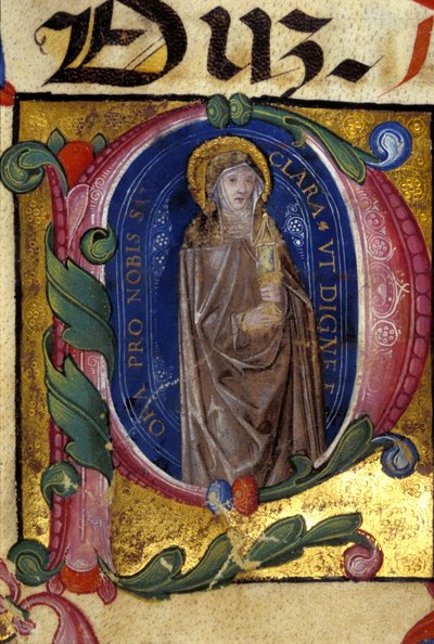 Św. Klara. Założyciel Zakonu Klarysek (patrz Asyż autorstwa Unknown artist