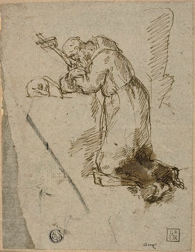 Św. Franciszek z Asyżu w modlitwie autorstwa Unknown artist