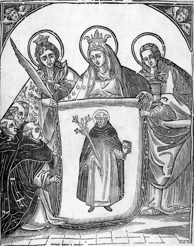 Św. Tomasz z Akwinu w otoczeniu świętych. autorstwa Unknown artist