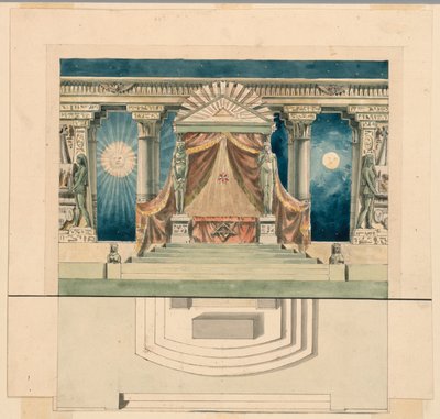 Scenografia, Ołtarz w świątyni egipskiej autorstwa Unknown artist
