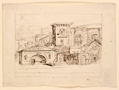 Scenografia, zabytkowe budynki autorstwa Unknown artist