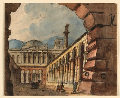 Scenografia na Zewnątrz Pałacu autorstwa Unknown artist
