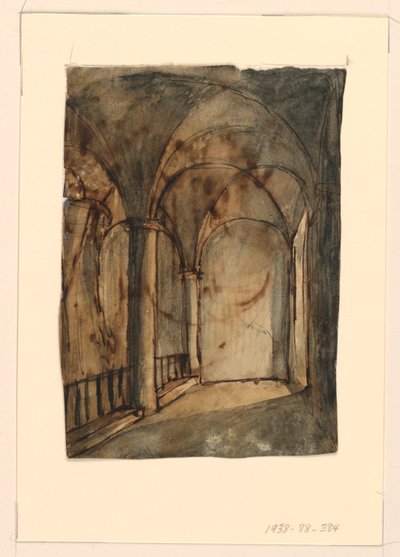 Scenografia, sklepione wnętrze kościoła autorstwa Unknown artist