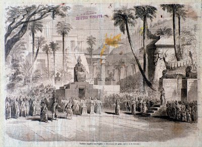 Scenografia do drugiego aktu Semiramidy, opery Gioacchino Rossiniego autorstwa Unknown artist