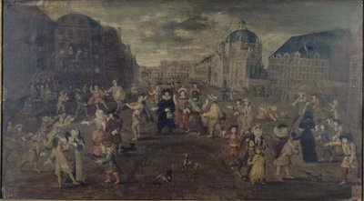 Figle uliczne w Paryżu w latach 1501-1600 (obraz) autorstwa Unknown artist