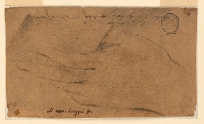 Badanie: Lewa ręka kobiety trzymającej kartkę papieru autorstwa Unknown artist