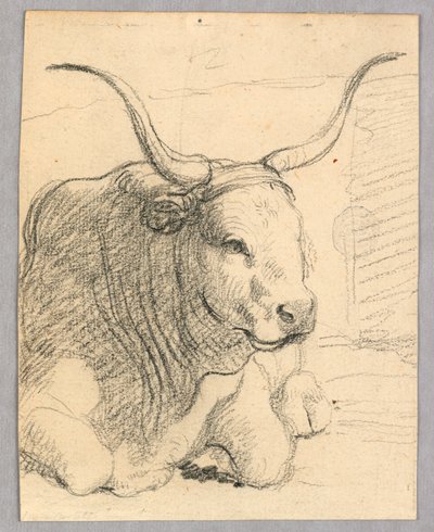 Badanie: krowa leżąca autorstwa Unknown artist