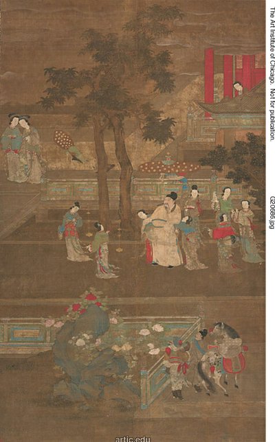 Su Dongpo eskortowany do Akademii Hanlin z pokojówkami cesarzowej wdowy autorstwa Unknown artist