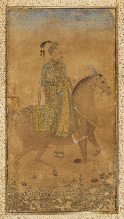 Sułtan Abdullah Qutb Shah (1614-74) na koniu autorstwa Unknown artist