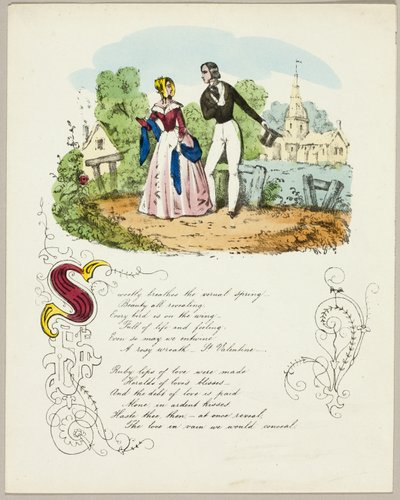 Słodko tchnie wiosenna wiosna (walentynka) autorstwa Unknown artist