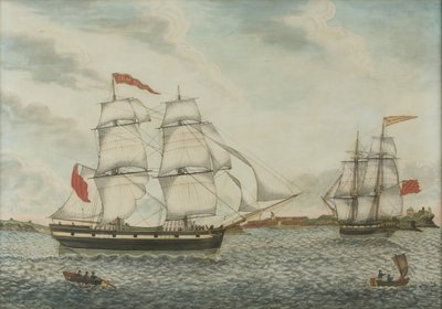 T.G. William Broderick u ujścia rzeki Tyne (akwarela i tusz na papierze) autorstwa Unknown artist