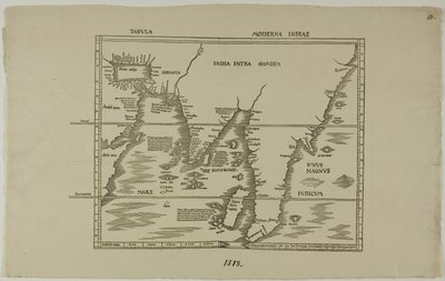 Tabula Moderna Indiae autorstwa Unknown artist