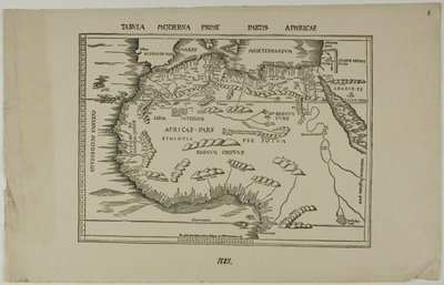 Tabula Moderna Prime Partis Aphricae autorstwa Unknown artist