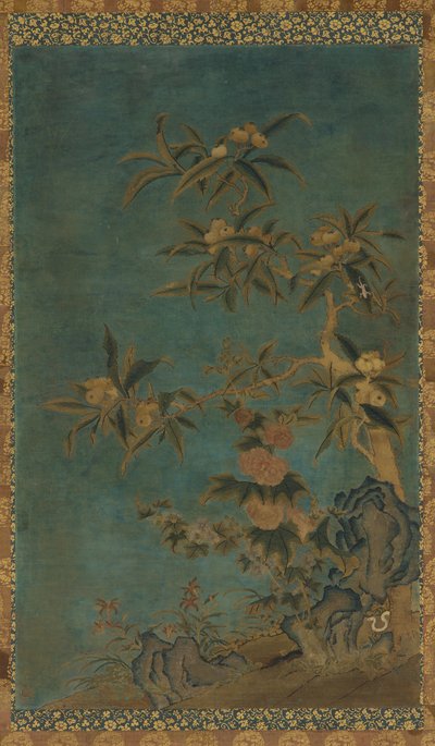 Gobelin: drzewa owocowe i malwy autorstwa Unknown artist