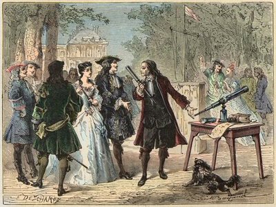Doświadczenie telegraficzne wykonane przez Guillaume Amontons autorstwa Unknown artist
