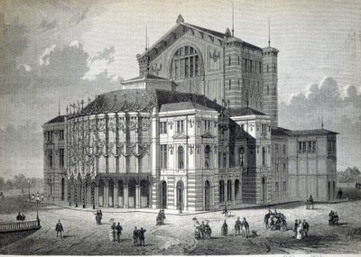 Teatr Modelowy w Bayreuth, zbudowany z inicjatywy Richarda Wagnera i otwarty w 1876 r. autorstwa Unknown artist