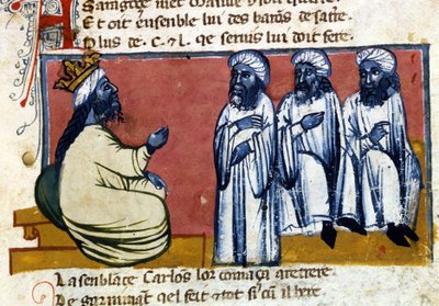 Kalif Hiszpanii. Rękopis z XIV wieku. Biblia Marciana, Wenecja. autorstwa Unknown artist