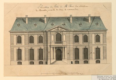 Elewacja frontowa willi w Benoille autorstwa Unknown artist