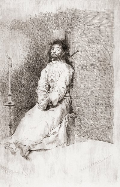 Garroted Man, ok. 1780 (akwaforta) autorstwa Unknown artist