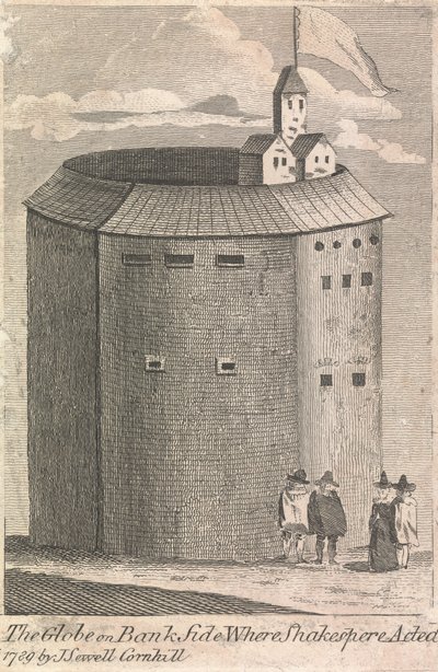 The Globe on Bank Side, gdzie działał Szekspir (wyd. J. Serrell); strona 10 (tom drugi) autorstwa Unknown artist