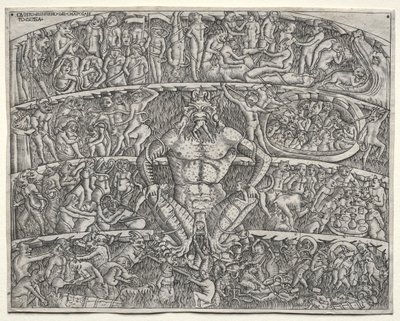 Piekło według Dantego, po Fresku na Campo Santo w Pizie autorstwa Unknown artist