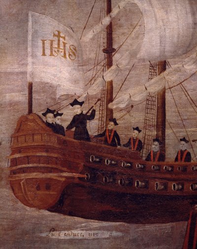 Jezuici przybywający statkiem u wybrzeży Nowej Granady autorstwa Unknown artist