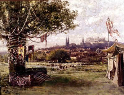 The Master Singers of Norymberga (Die Meistersinger von Nürnberg), opera stworzona przez Richarda Wagnera: scenografia Brucknera. Muzeum Wagnera w Bayreuth. autorstwa Unknown artist