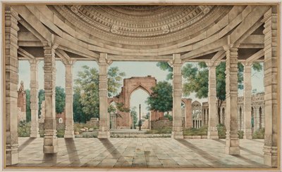 Meczet w Delhi i Żelazny Filar autorstwa Unknown artist