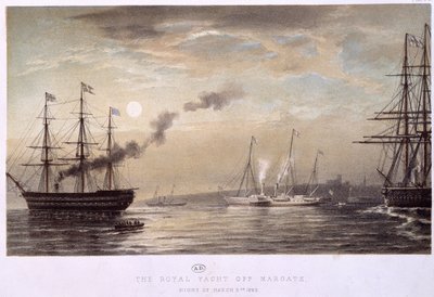 Royal Yacht off Margate: Royal Yacht of England, jednej nocy w marcu 1863 roku. autorstwa Unknown artist