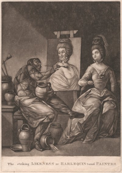 Uderzające podobieństwo lub Arlekin przemieniony w malarza autorstwa Unknown artist