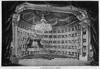 Teatr Regio w Turynie w 1800 roku. autorstwa Unknown artist