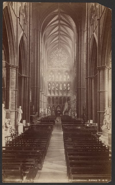 Transept, od północy, Opactwo Westminsterskie autorstwa Unknown artist