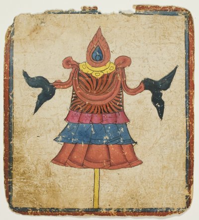 Sztandar zwycięstwa (Dhwaja), z zestawu kart inicjacji (Tsakali) autorstwa Unknown artist