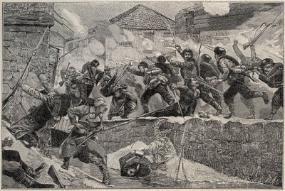 Wojna między Serbią a Bułgarią, bułgarska - wojna serbsko-bułgarska 1885 - bitwa pod Pirot, 27.11.1885 - wojna serbsko-bułgarska bitwa pod Pirot 1885 autorstwa Unknown artist