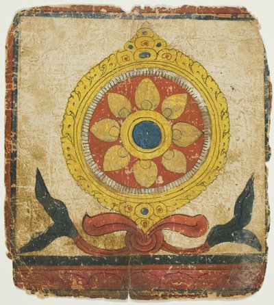 Koło Prawa (Dharmaczakra), z zestawu kart inicjacyjnych (Tsakali) autorstwa Unknown artist