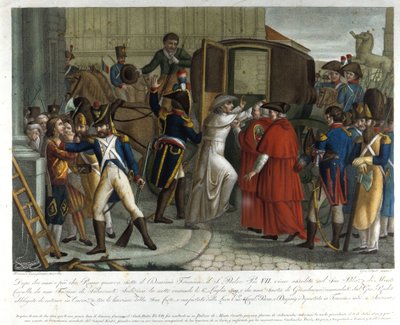 Aresztowanie Piusa VII (1742 - 1823) w Savonie w 1809 r. autorstwa Unknown artist