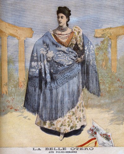 Piękne Otero w Folies-Bergères w 1894 roku autorstwa Unknown artist