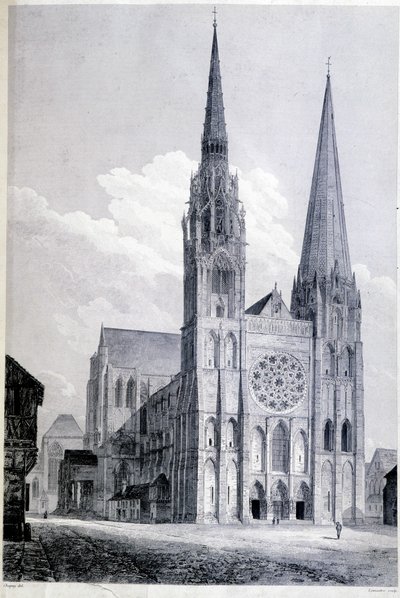 Katedra w Chartres - grawer autorstwa Unknown artist
