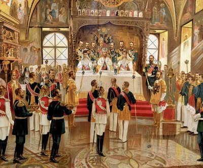 Koronacja Ysara Mikołaja II (1868-1918) w Moskwie, Rosja autorstwa Unknown artist