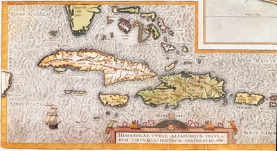 Wyspy Wielkich Antyli i Małych Antyli na Morzu Karaibskim (mapa autorstwa Unknown artist