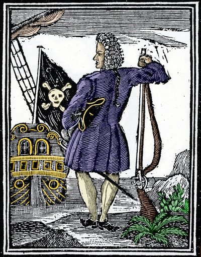 Pirat „dżentelmen” Stede Bonnet (1688-1718). autorstwa Unknown artist