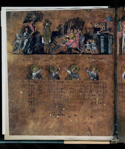 Purpurowy Codex Rossanensis, VI wiek (rękopis) autorstwa Unknown artist