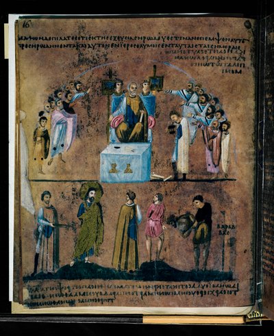 Purpurowy Codex Rossanensis, VI wiek (rękopis) autorstwa Unknown artist