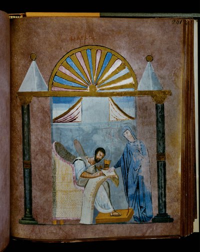 Purpurowy Codex Rossanensis, VI wiek (rękopis) autorstwa Unknown artist