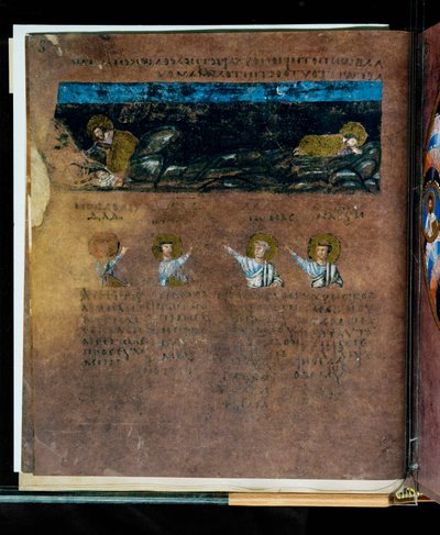 Purpurowy Codex Rossanensis, VI wiek (rękopis) autorstwa Unknown artist