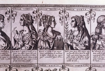 Sybille: libijskie, delfickie, kumejskie (rycina) autorstwa Unknown artist