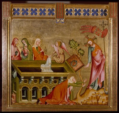 Trzy kobiety w grobie i Noli me tangere (obraz, ok. 1330) autorstwa Unknown artist