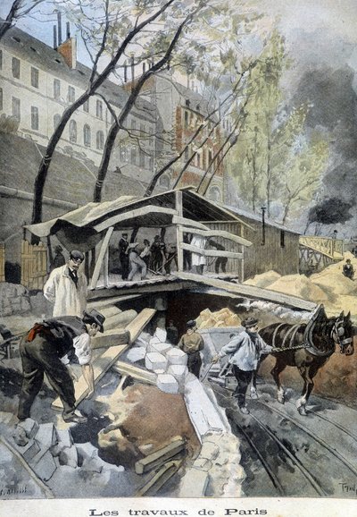 Prace metra w Paryżu - w „Le Petite Journal”, maj 1899 autorstwa Unknown artist