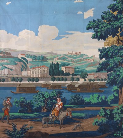 Trzy połączone panele: The Views of Lyon autorstwa Unknown artist