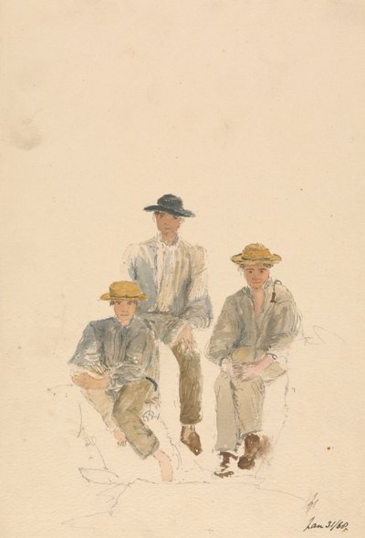 Trzech mężczyzn (31/68 stycznia) autorstwa Unknown artist